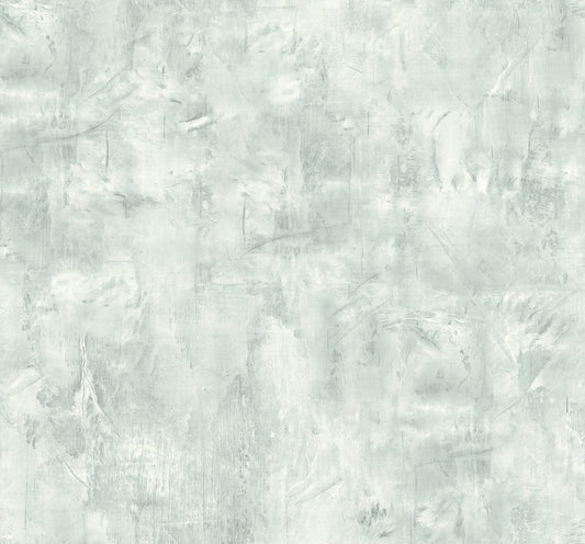 LW51714 Seabrook Designs Living with Art Wallpaper Rustic Stucco Faux Green Mist