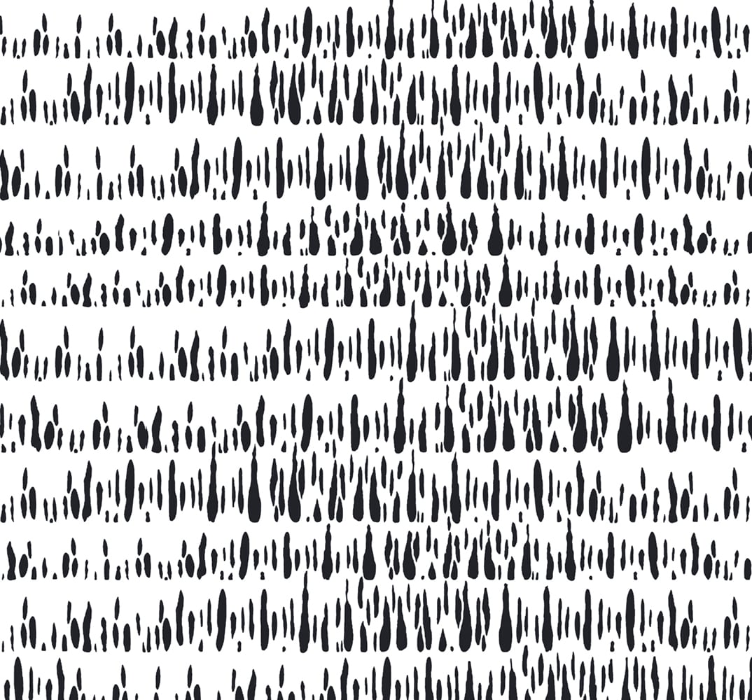 LW51800 Seabrook Designs Living with Art Wallpaper Brush Marks Black and White