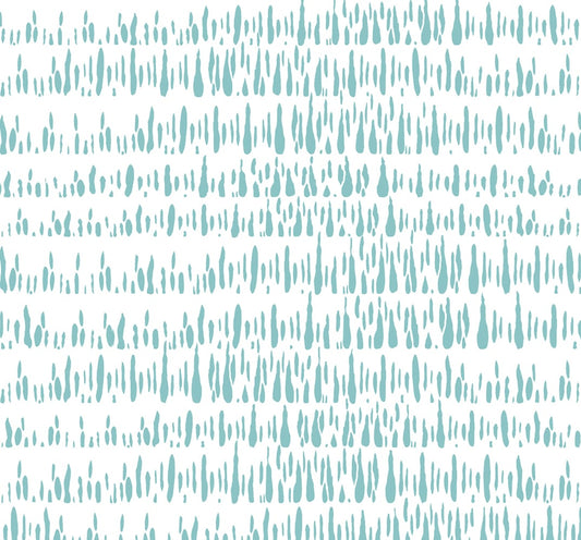 LW51804 Seabrook Designs Living with Art Wallpaper Brush Marks Teal and White