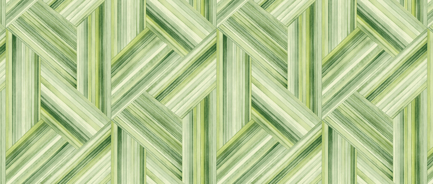 LW51904F Seabrook Designs Living with Art Fabric  Geo Inlay Fabric Chartreuse and Basil