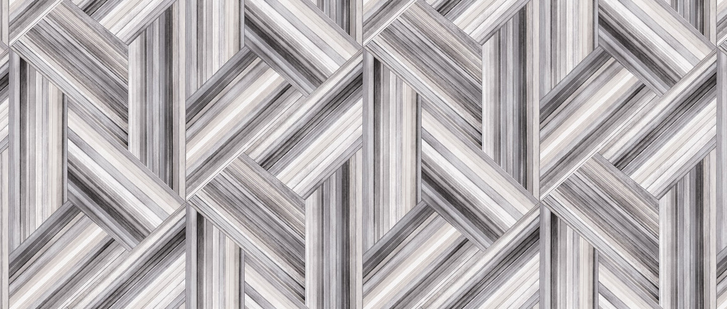 LW51908F Seabrook Designs Living with Art Fabric  Geo Inlay Fabric Cove Gray and Carrara