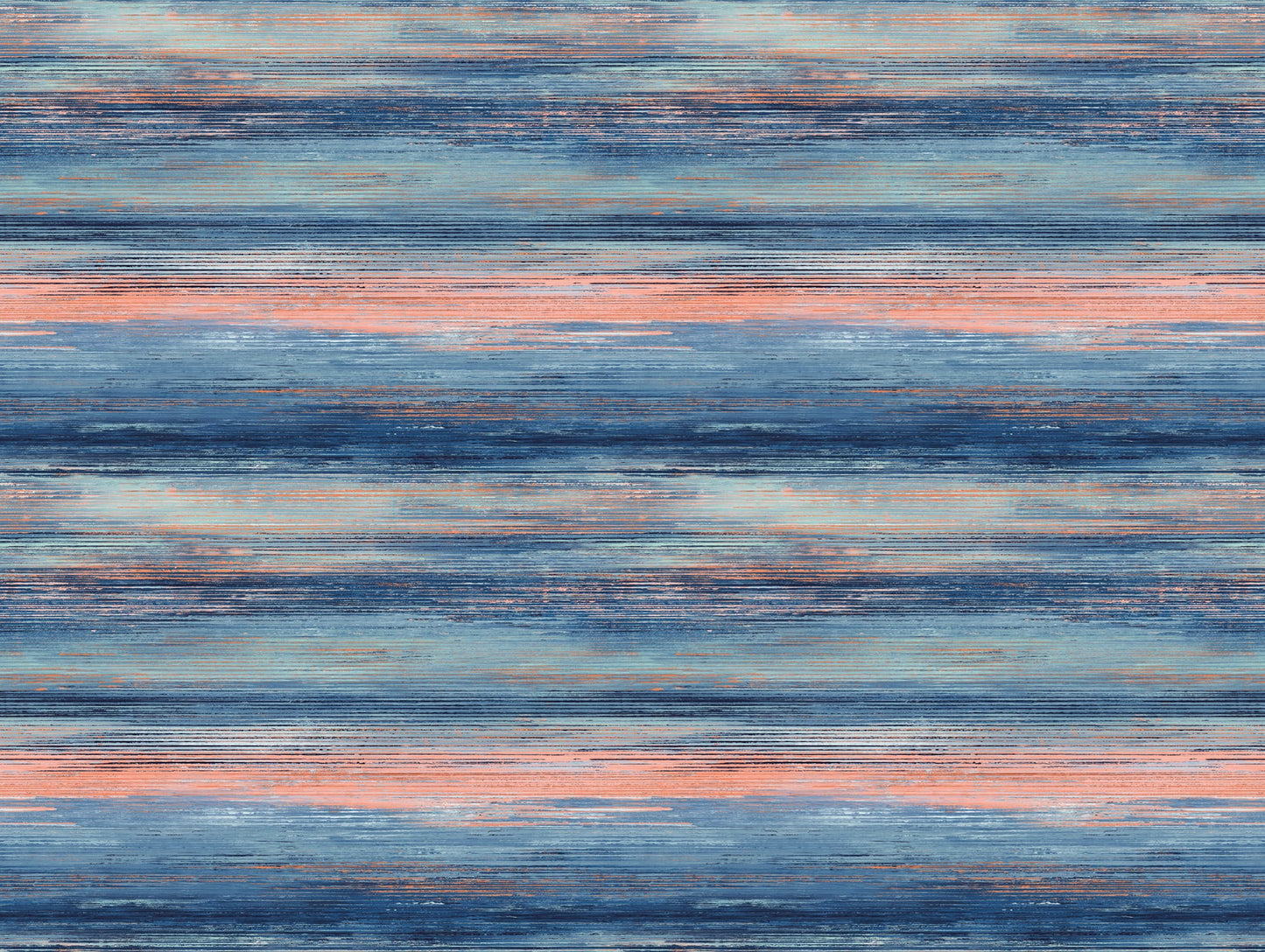 LW52006F Seabrook Designs Living with Art Fabric  Sunset Stripes Fabric Blueberry and Vermillion Orange
