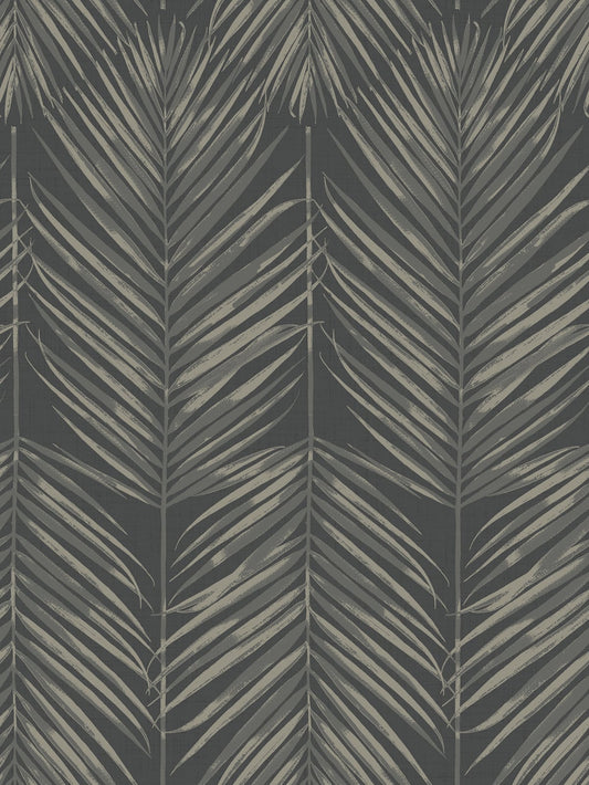 MB30000 Seabrook Designs Beach House Wallpaper Paradise Palm Black Sands