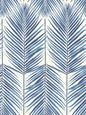 MB30002 Seabrook Designs Beach House Wallpaper Paradise Palm Coastal Blue
