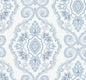 MB30312 Seabrook Designs Beach House Wallpaper Nautical Damask Coastal Blue