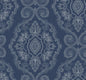 MB30322 Seabrook Designs Beach House Wallpaper Nautical Damask Nautical Blue
