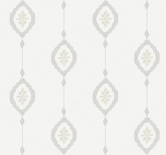 MB30500 Seabrook Designs Beach House Wallpaper Sand Dollar Stripe Black Sands