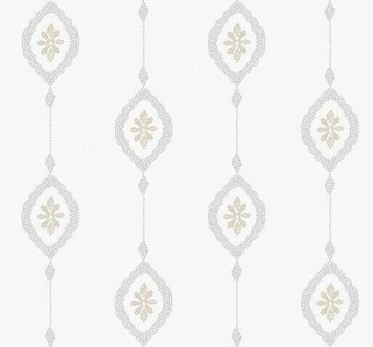 MB30505 Seabrook Designs Beach House Wallpaper Sand Dollar Stripe Sand Dunes