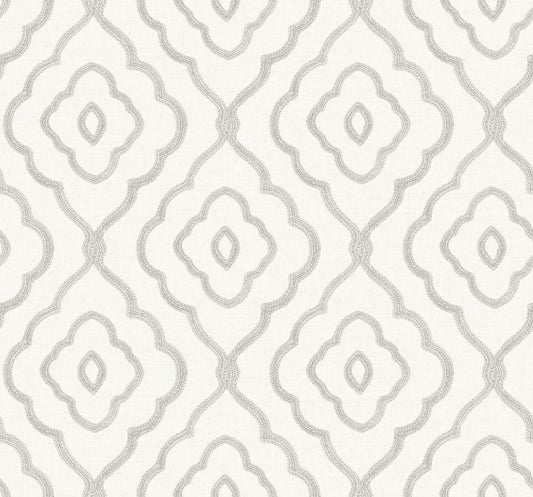 MB30905 Seabrook Designs Beach House Wallpaper Seaside Ogee Daydream Gray