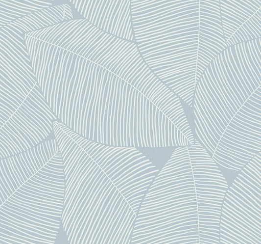 MB31302 Seabrook Designs Beach House Wallpaper Summer Magnolia Blue Oasis