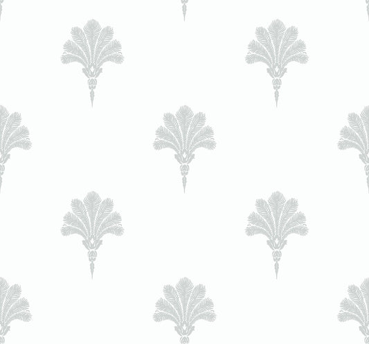 MB31617 Seabrook Designs Beach House Wallpaper Summer Fan Daydream Gray