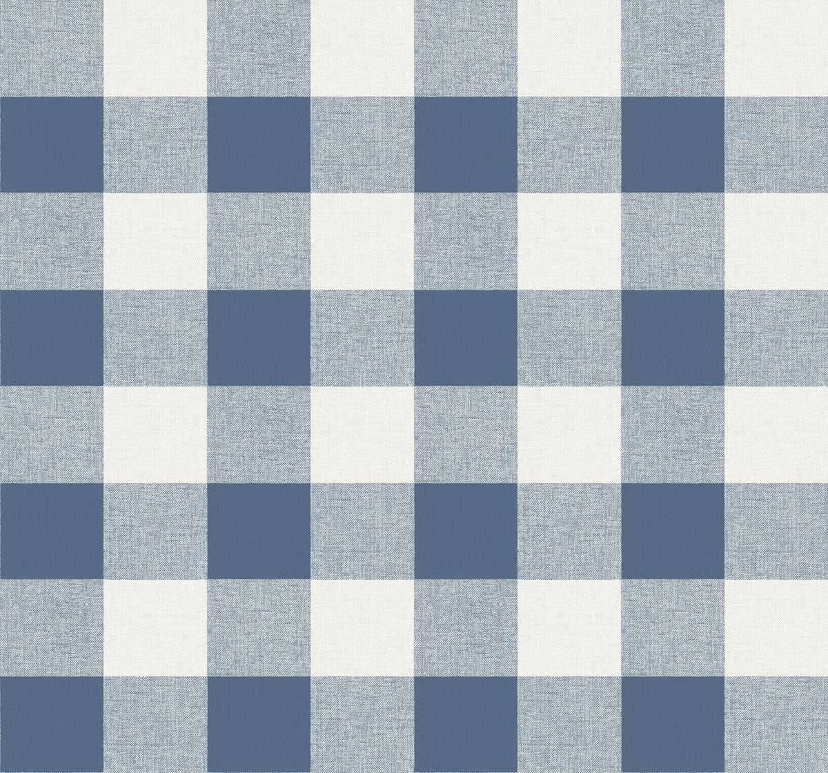 MB31902 Seabrook Designs Beach House Wallpaper Picnic Plaid Coastal Blue
