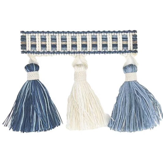 NINA-1 STOUT NINA TASSEL FRINGE 1 COBALT COBALT TRIMMING