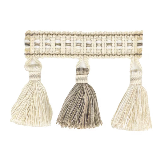 NINA-3 STOUT NINA TASSEL FRINGE 3 LINEN LINEN TRIMMING
