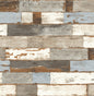 NW30700 NextWall NextWall Peel & Stick Wallpaper Colorful Shiplap Blue & Neutral