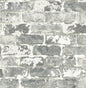 NW32308 NextWall NextWall Peel & Stick Wallpaper Weathered Gray Brick Gray & Ivory