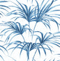 NW32502 NextWall NextWall Peel & Stick Wallpaper Tropical Palm Leaf Coastal Blue