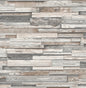NW32600 NextWall NextWall Peel & Stick Wallpaper Reclaimed Wood Plank Light Gray & Brown