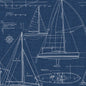NW32902 NextWall NextWall Peel & Stick Wallpaper Yacht Club Navy Blue