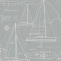 NW32908 NextWall NextWall Peel & Stick Wallpaper Yacht Club Gray