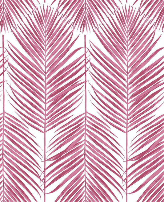 NW33001 NextWall NextWall Peel & Stick Wallpaper Paradise Palm Cerise Pink