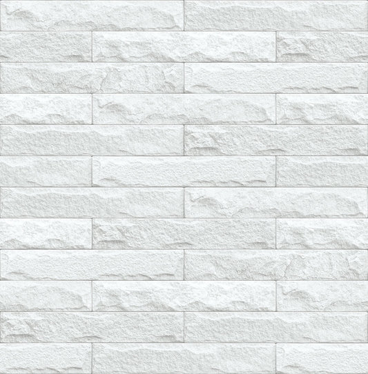 NW34400 NextWall NextWall Peel & Stick Wallpaper Limestone Brick Eggshell & Gray