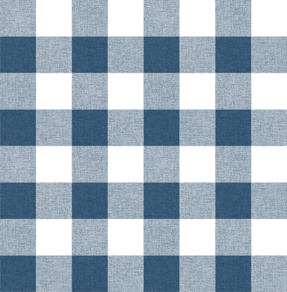 NW34502 NextWall NextWall Peel & Stick Wallpaper Picnic Plaid Navy & White