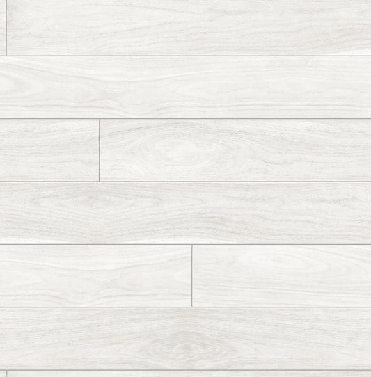 NW35400 NextWall NextWall Peel & Stick Wallpaper Teak Planks Off-White