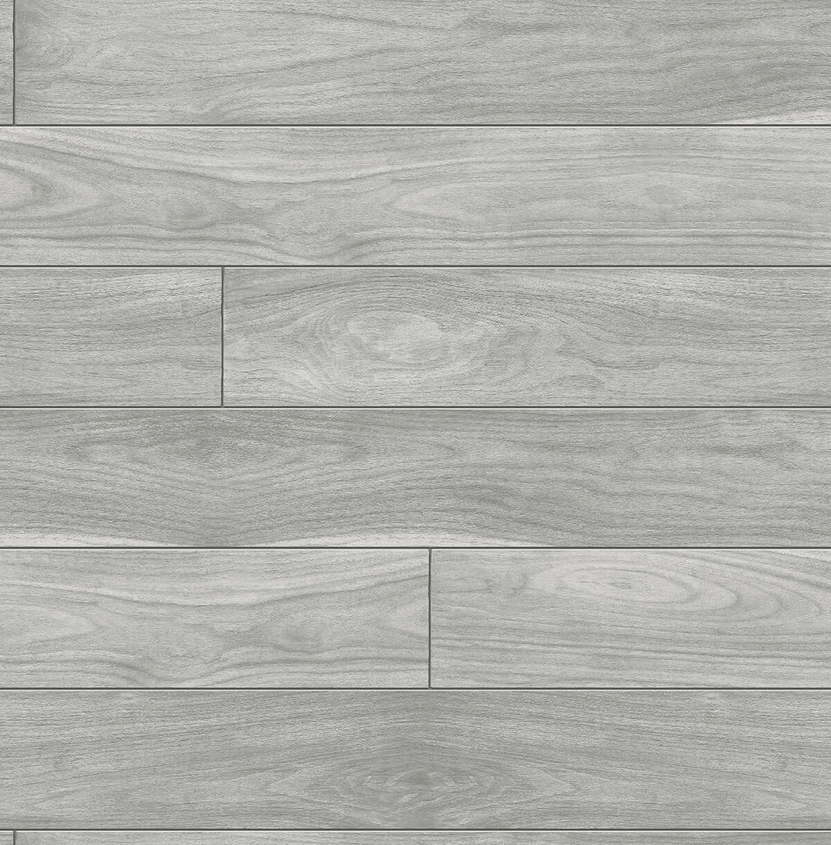 NW35408 NextWall NextWall Peel & Stick Wallpaper Teak Planks Gray
