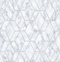 NW35700 NextWall NextWall Peel & Stick Wallpaper Marble Tile Gray & Metallic Silver