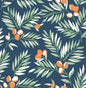 NW36702 NextWall NextWall Peel & Stick Wallpaper Citrus Branch Navy, Sage, & Orange