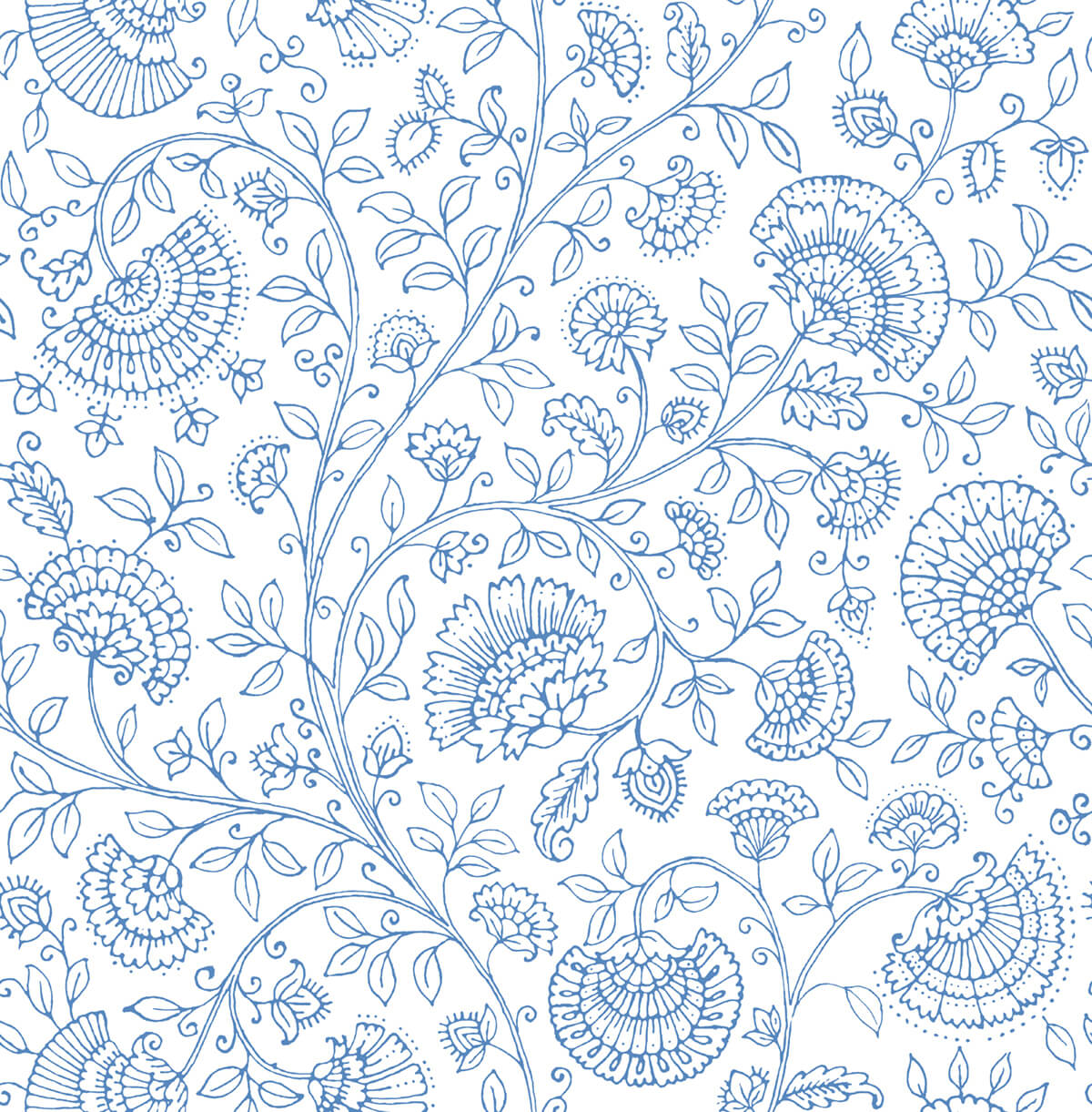 NW36802 NextWall NextWall Peel & Stick Wallpaper Paisley Trail Blue Bell