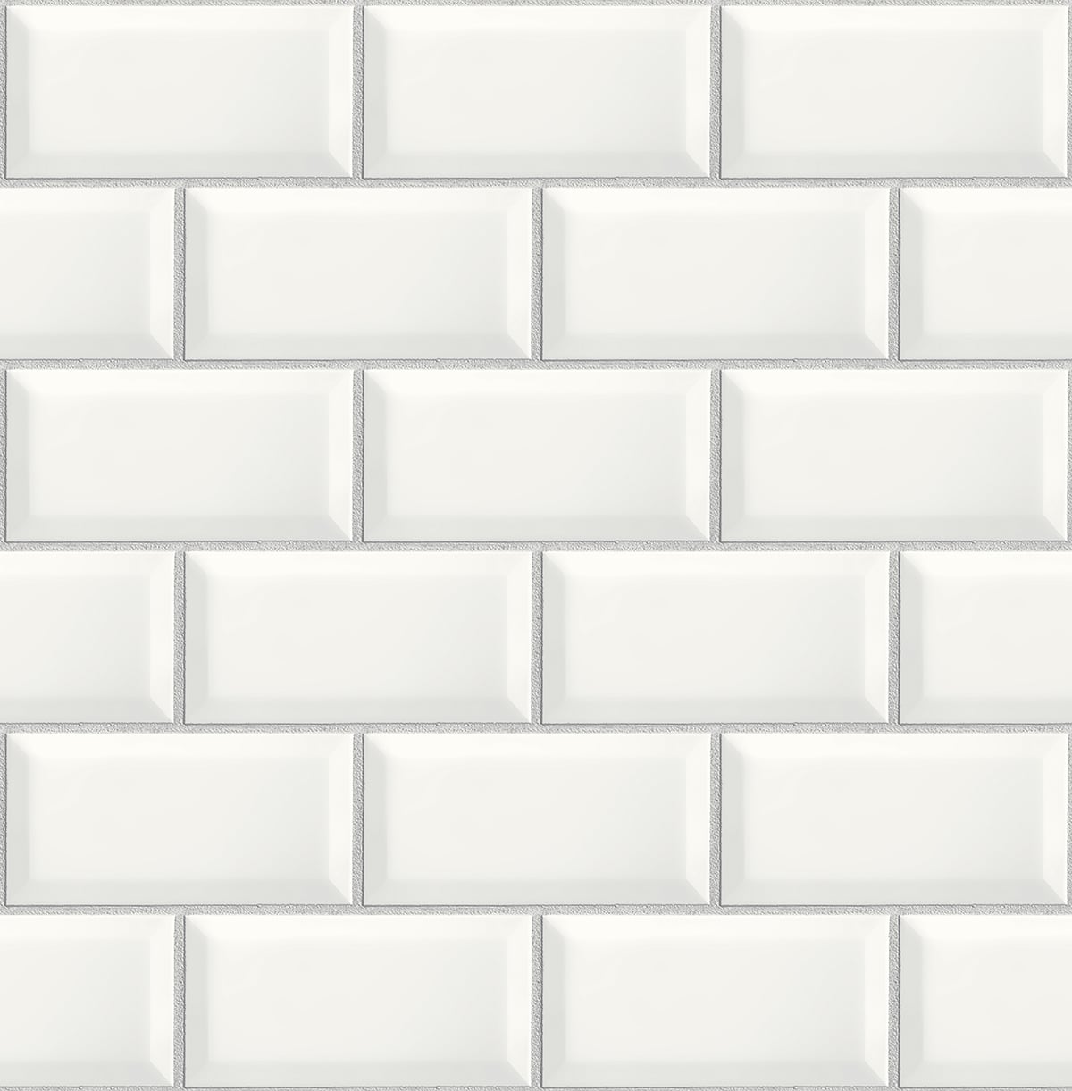 NW37600 NextWall NextWall Peel & Stick Wallpaper Large Subway Tile Alabaster & Grey