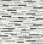 NW38410 NextWall NextWall Peel & Stick Wallpaper Faux Mosaic Strip Tile Wrought Iron & Gray