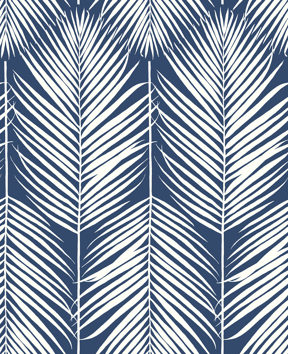 NW39802 NextWall NextWall Peel & Stick Wallpaper Palm Silhouette Coastal Blue