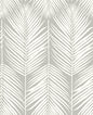 NW39808 NextWall NextWall Peel & Stick Wallpaper Palm Silhouette Harbor Gray