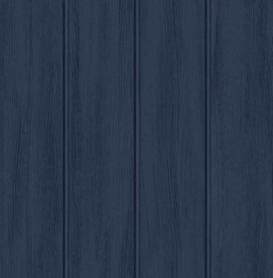 NW39902 NextWall NextWall Peel & Stick Wallpaper Wood Panel Naval Blue