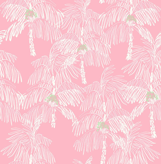 NW40001 NextWall NextWall Peel & Stick Wallpaper Palm Beach Flamingo