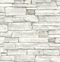 NW40200 NextWall NextWall Peel & Stick Wallpaper Stacked Stone Arctic Grey