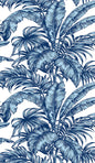 NW40402 NextWall NextWall Peel & Stick Wallpaper Palm Jungle Marine Blue