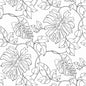 NW40508 NextWall NextWall Peel & Stick Wallpaper Tropical Linework Black & White