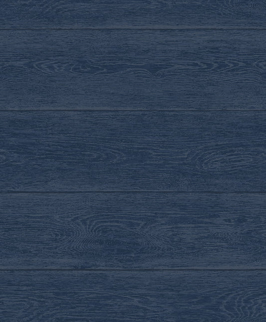 NW40702 NextWall NextWall Peel & Stick Wallpaper Woodgrain Navy Blue