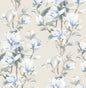 NW41412 NextWall NextWall Peel & Stick Wallpaper Magnolia Trail Linen & French Blue