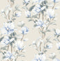 NW41412 NextWall NextWall Peel & Stick Wallpaper Magnolia Trail Linen & French Blue