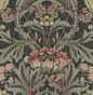NW41501 NextWall NextWall Peel & Stick Wallpaper Acanthus Floral Charcoal & Rosewood