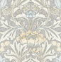 NW41508 NextWall NextWall Peel & Stick Wallpaper Acanthus Floral Daydream Grey & Pearl Blue