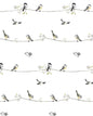 NW41600 NextWall NextWall Peel & Stick Wallpaper Sweet Tweet Charcoal & Buttercup