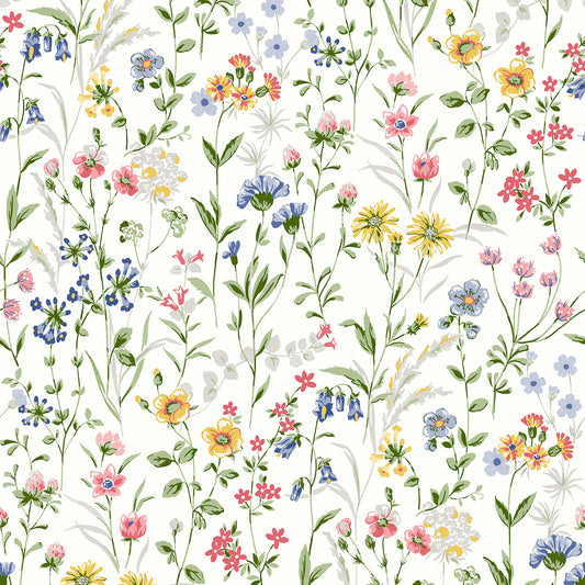 NW41901 NextWall NextWall Peel & Stick Wallpaper Wildflowers Multicolored