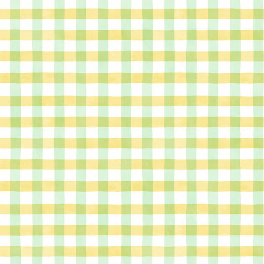 NW42304 NextWall NextWall Peel & Stick Wallpaper Spring Plaid Lemon Lime