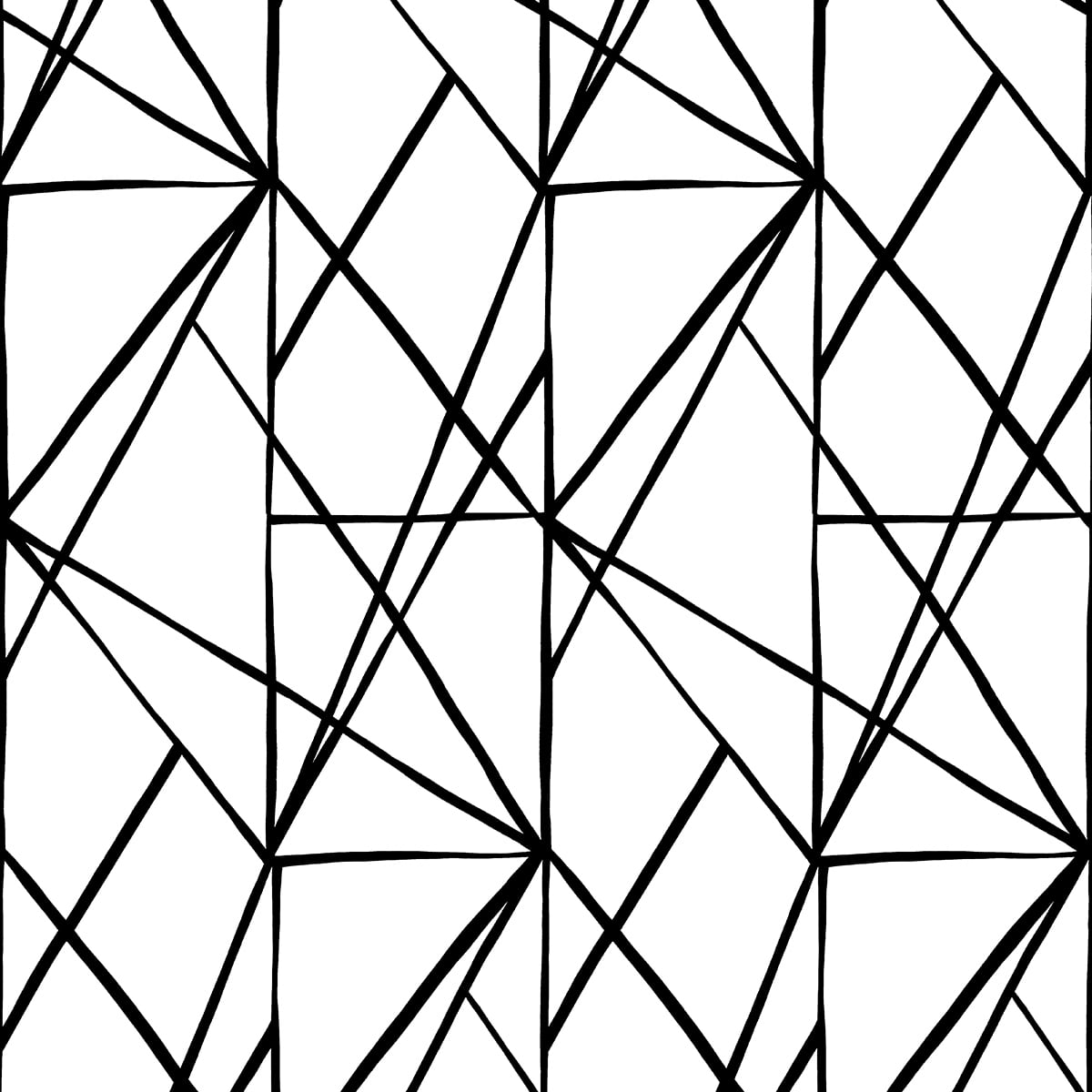 NW42500 NextWall NextWall Peel & Stick Wallpaper Quartz Geo Black & White